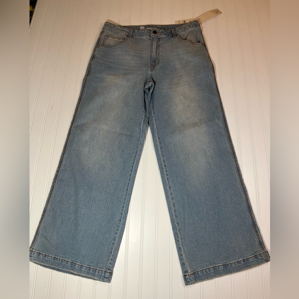 No Boundaries Women's Size 14 Wide Leg Light Blue Jeans